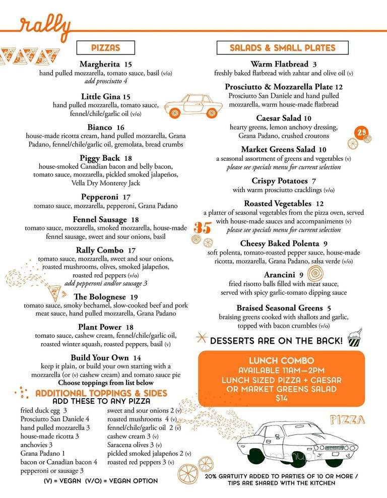 Rally Pizza - Vancouver, WA menu_pic