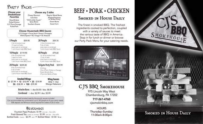 CJ's BBQ Smokehouse - Chambersburg, PA
