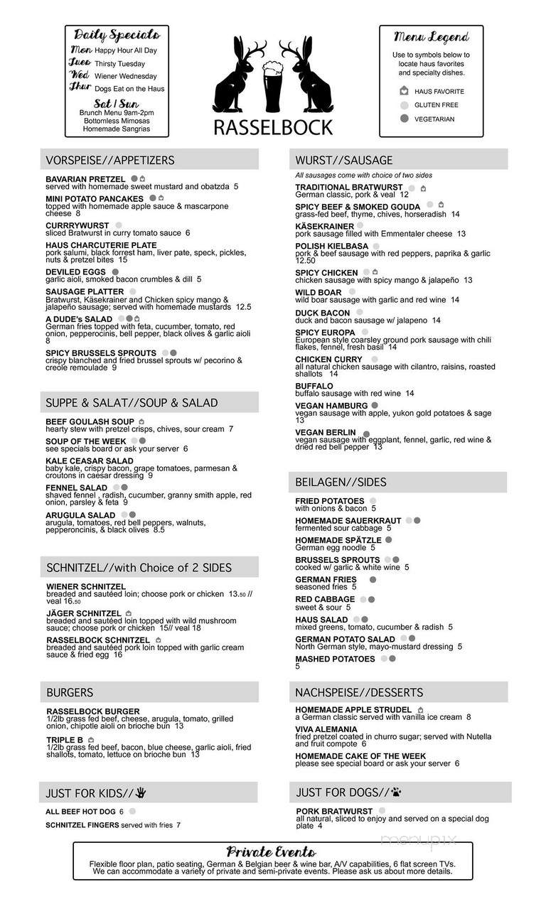 Rasselbock Kitchen & Beer Garden - Long Beach, CA menu_pic