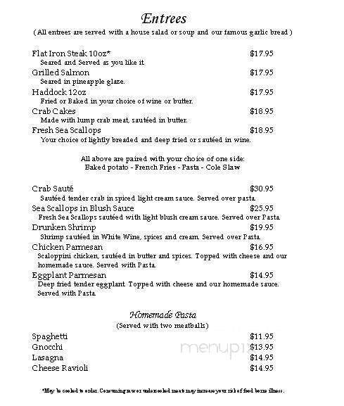 The Wine Cellar - Ogunquit, ME menu_pic