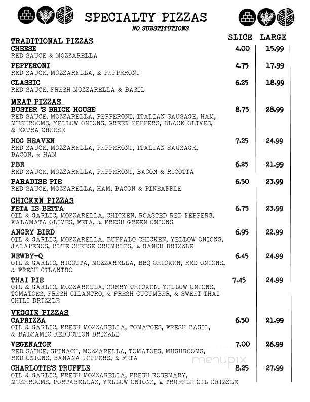 Bricks & Barley Pizza - Panama City Beach, FL menu_pic