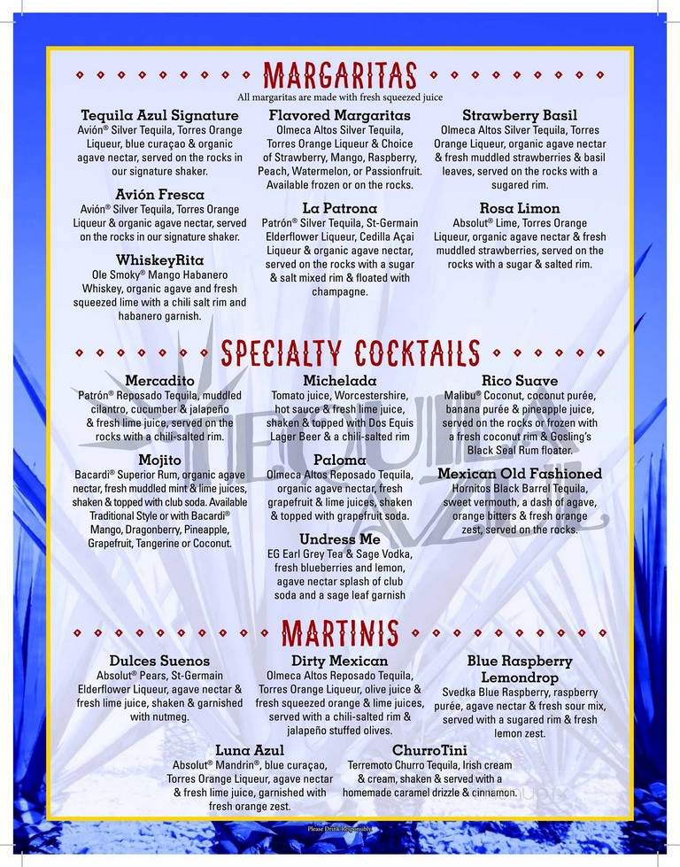Tequila Azul - Melbourne, FL menu_pic