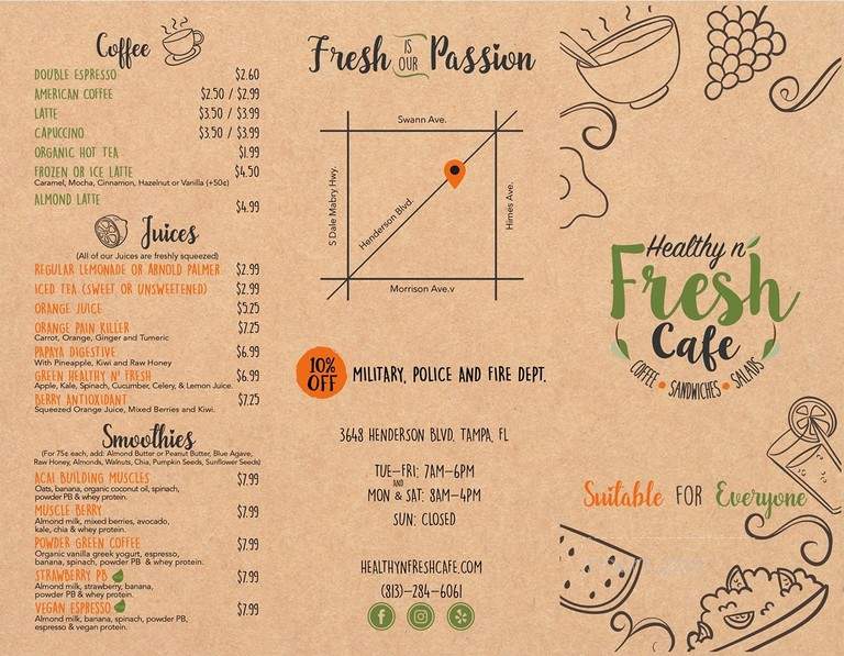 Healthy N Fresh Cafe - Tampa, FL