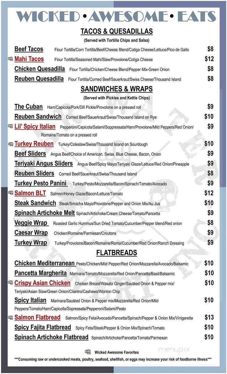 War Water Brewery - Saint Clair, MI menu_pic