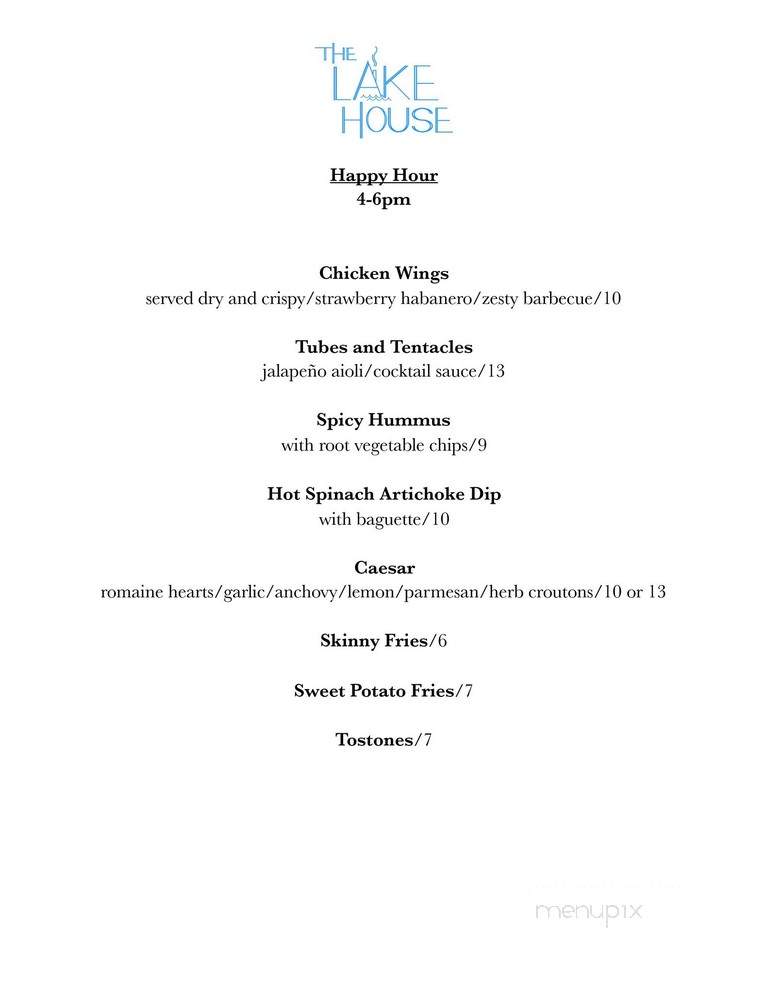 The Lake House - South Lake Tahoe, CA menu_pic