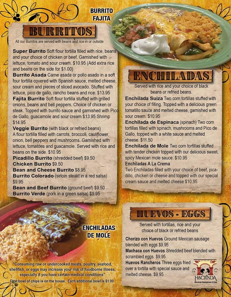 Hacienda Mexican Restaurant and Bar - Delray Beach, FL menu_pic