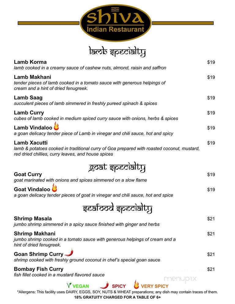Shiva Indian Restaurant - Mount Dora, FL