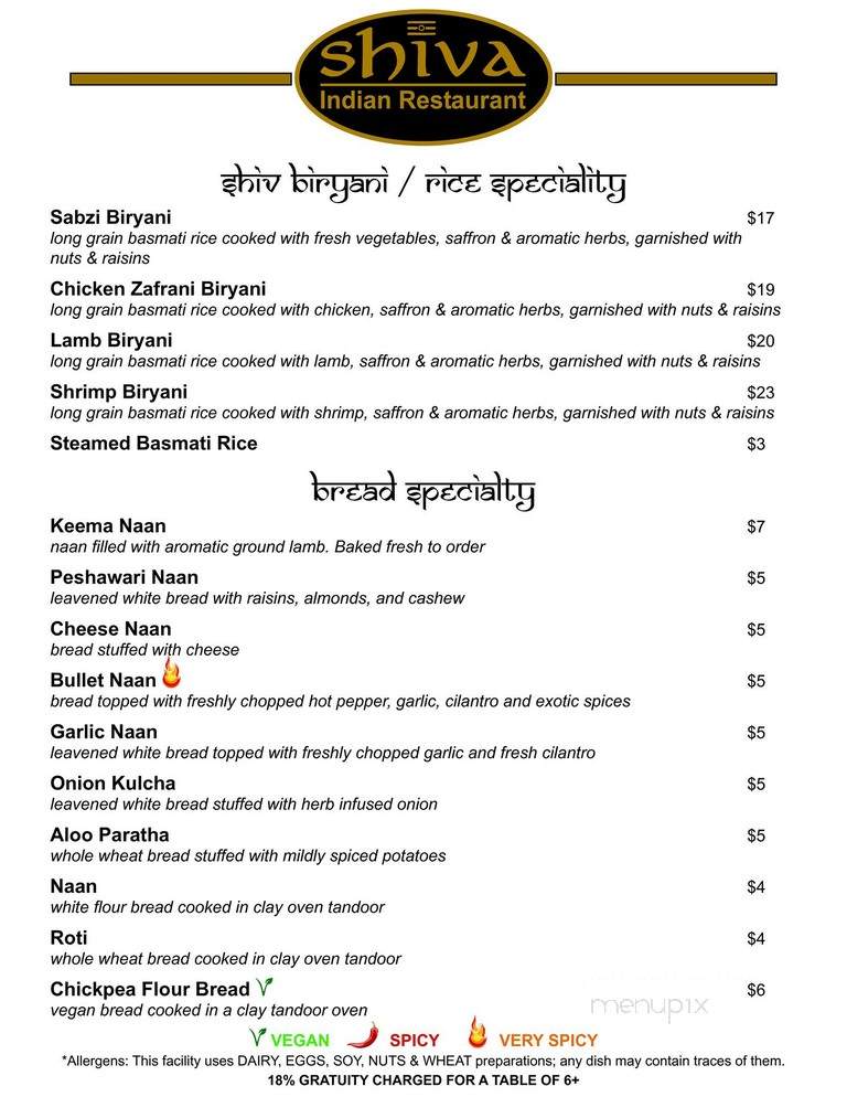 Shiva Indian Restaurant - Mount Dora, FL