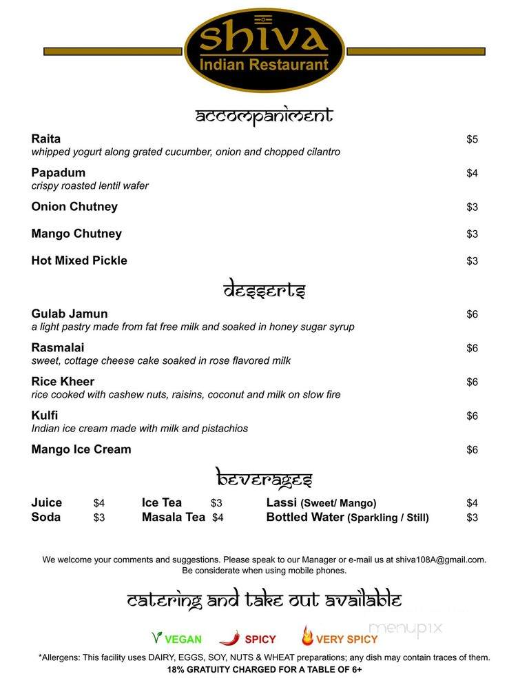 Shiva Indian Restaurant - Mount Dora, FL
