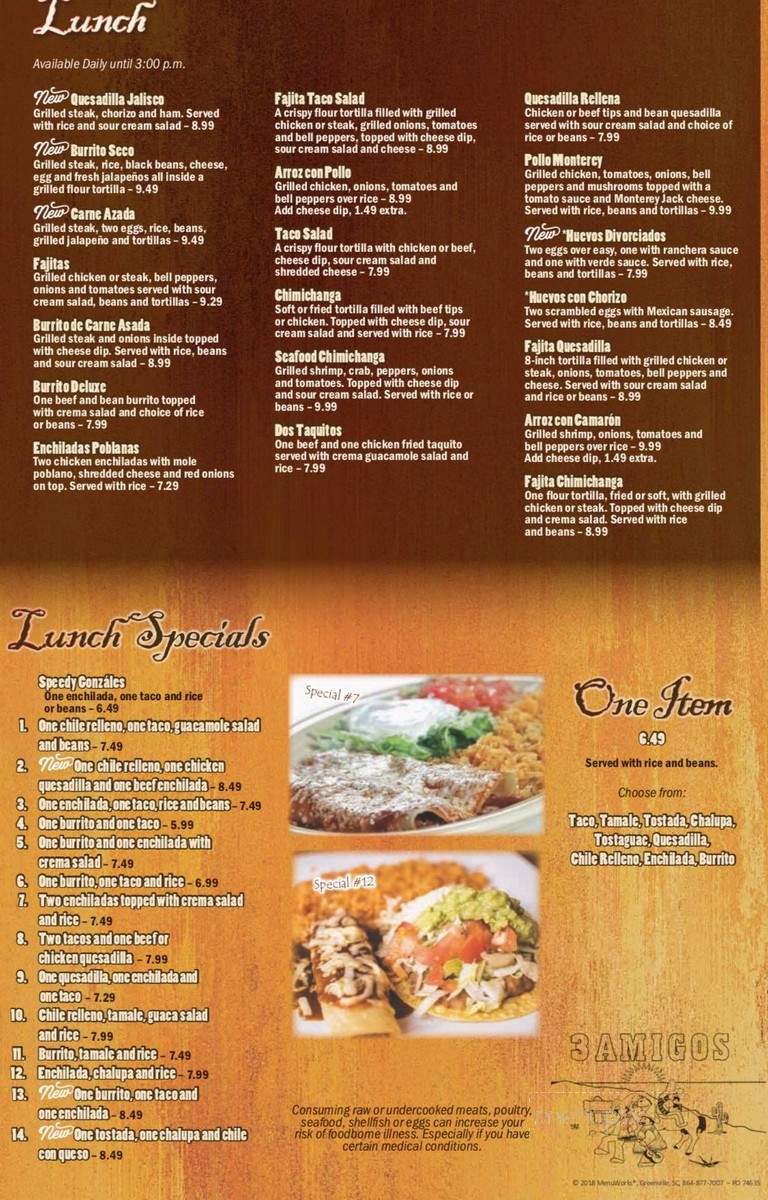 3 Amigos Hickory - Chesapeake, VA menu_pic