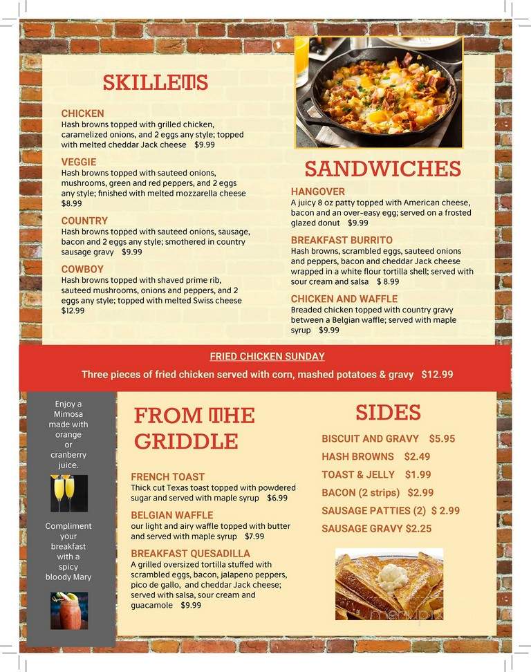 Benson's Tavern - Reading, OH menu_pic