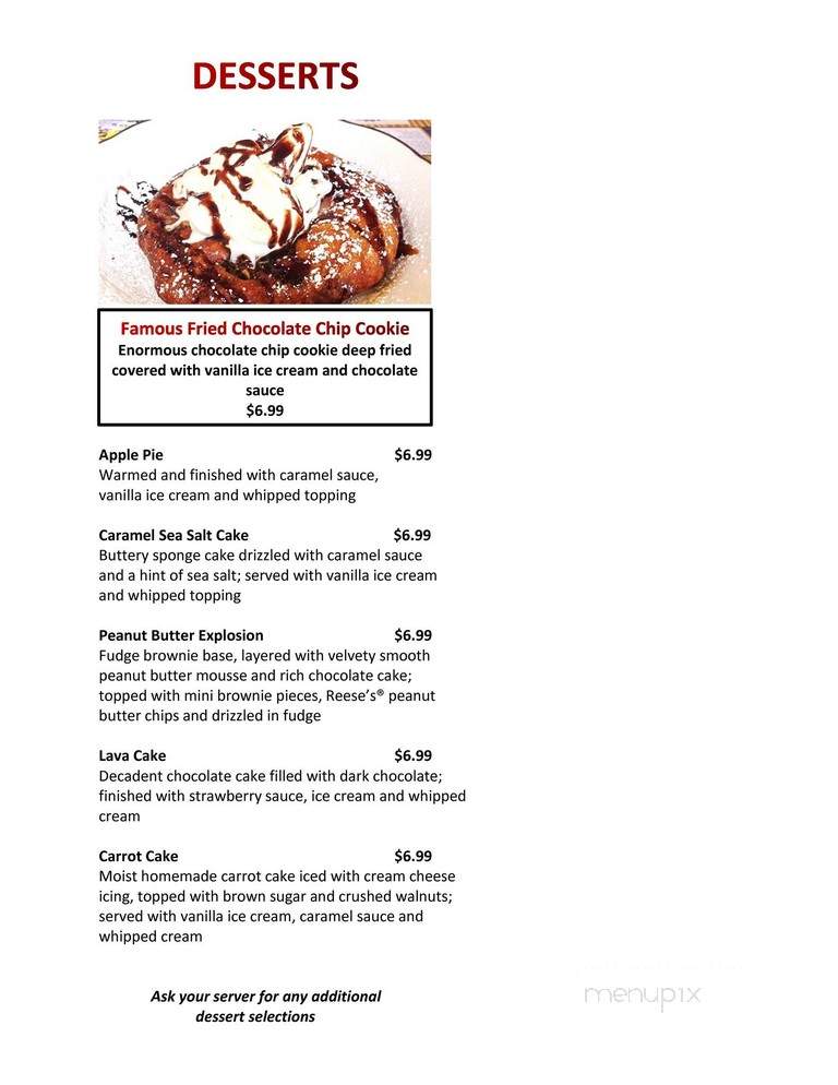Benson's Tavern - Reading, OH menu_pic