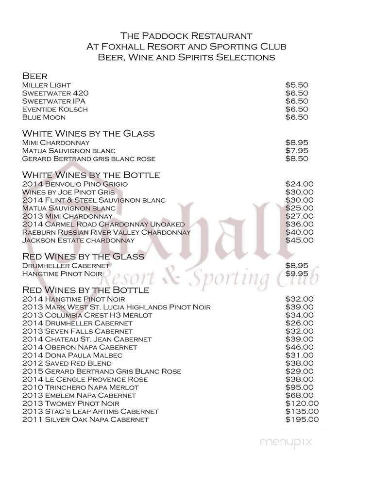The Paddock Restaurant - Douglasville, GA menu_pic