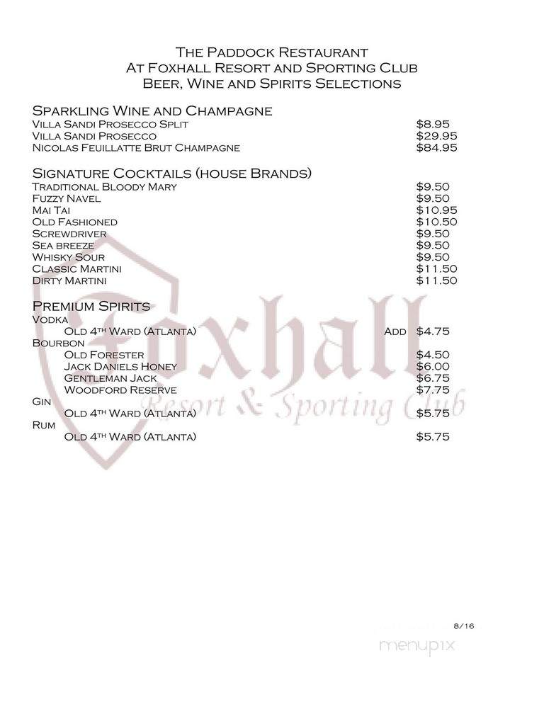 The Paddock Restaurant - Douglasville, GA menu_pic