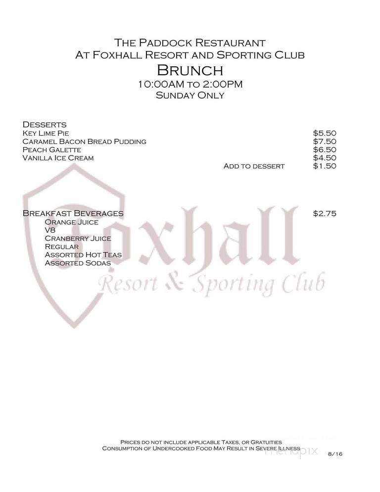 The Paddock Restaurant - Douglasville, GA menu_pic