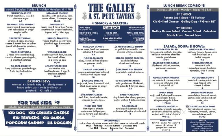 The Galley - Saint Petersburg, FL menu_pic