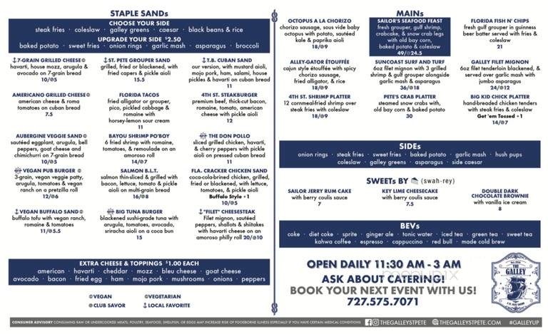 The Galley - Saint Petersburg, FL menu_pic