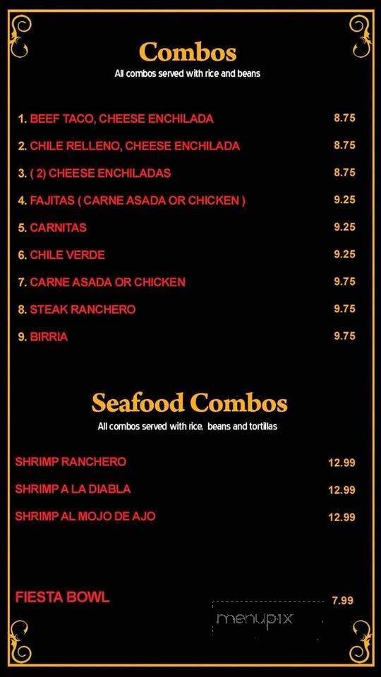 La Taqueria - Escondido, CA menu_pic