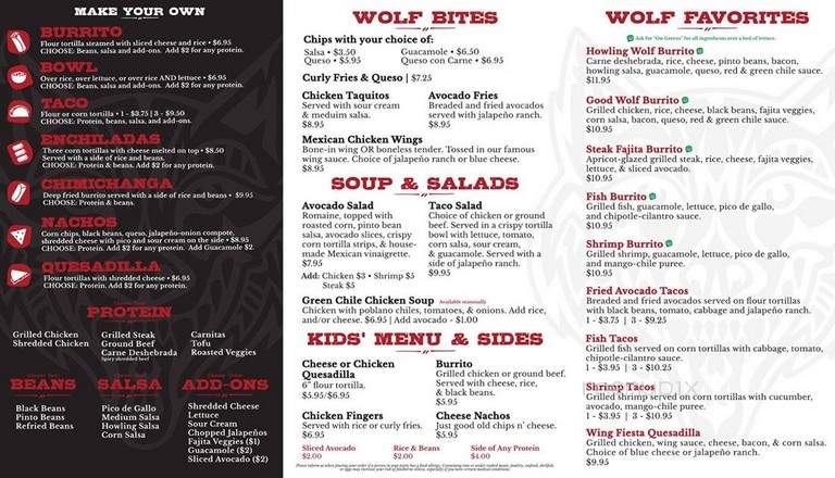 Howling Wolf Taqueria Express - Marblehead, MA menu_pic