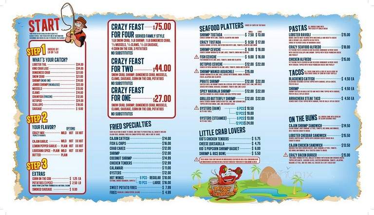 The Crazy Crab Pot - Kennewick, WA menu_pic