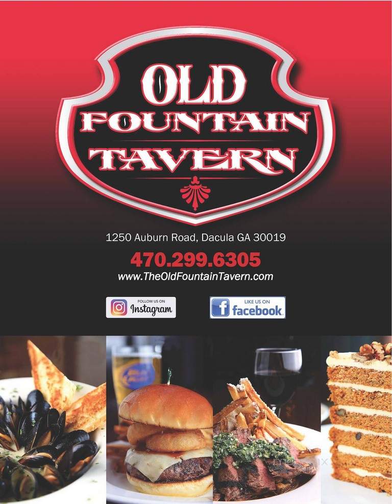 Old Fountain Tavern - Dacula, GA menu_pic