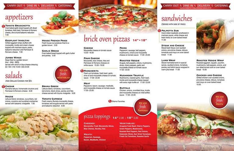 Brama Italian Cuisine - Herndon, VA menu_pic