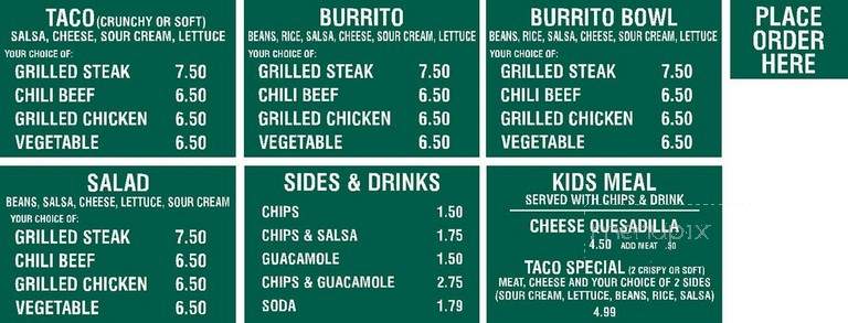Red & Green Burrito - Owatonna, MN menu_pic