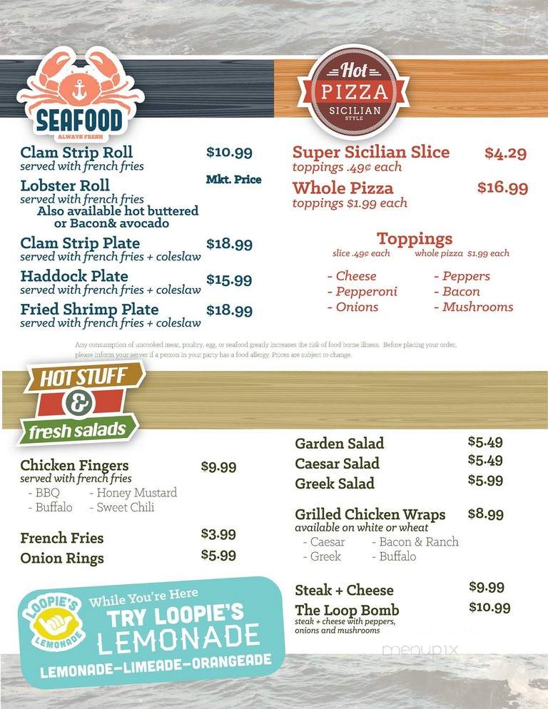 Loopie's Boardwalk Munchies - Hampton, NH menu_pic