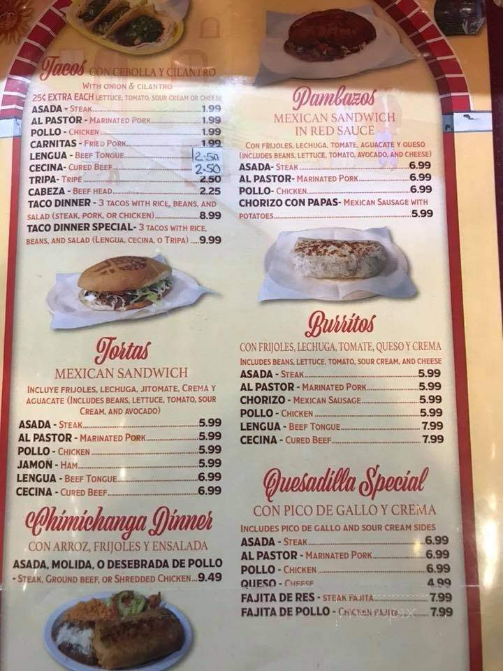 El Pueblo - Rockford, IL menu_pic