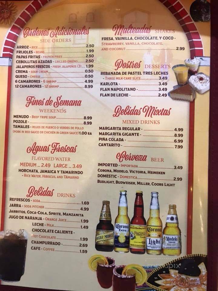 El Pueblo - Rockford, IL menu_pic