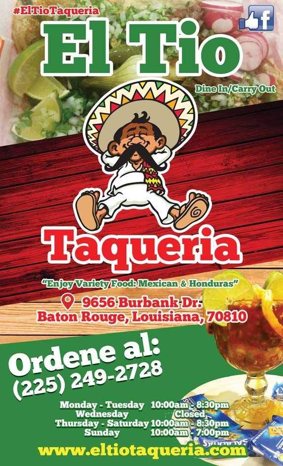 El Tio Taqueria - Baton Rouge, LA menu_pic
