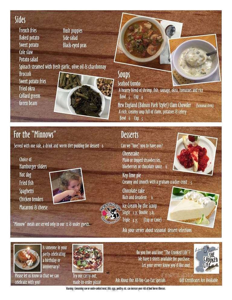 The Crooked Bass Grill & Tavern - Babson Park, FL menu_pic