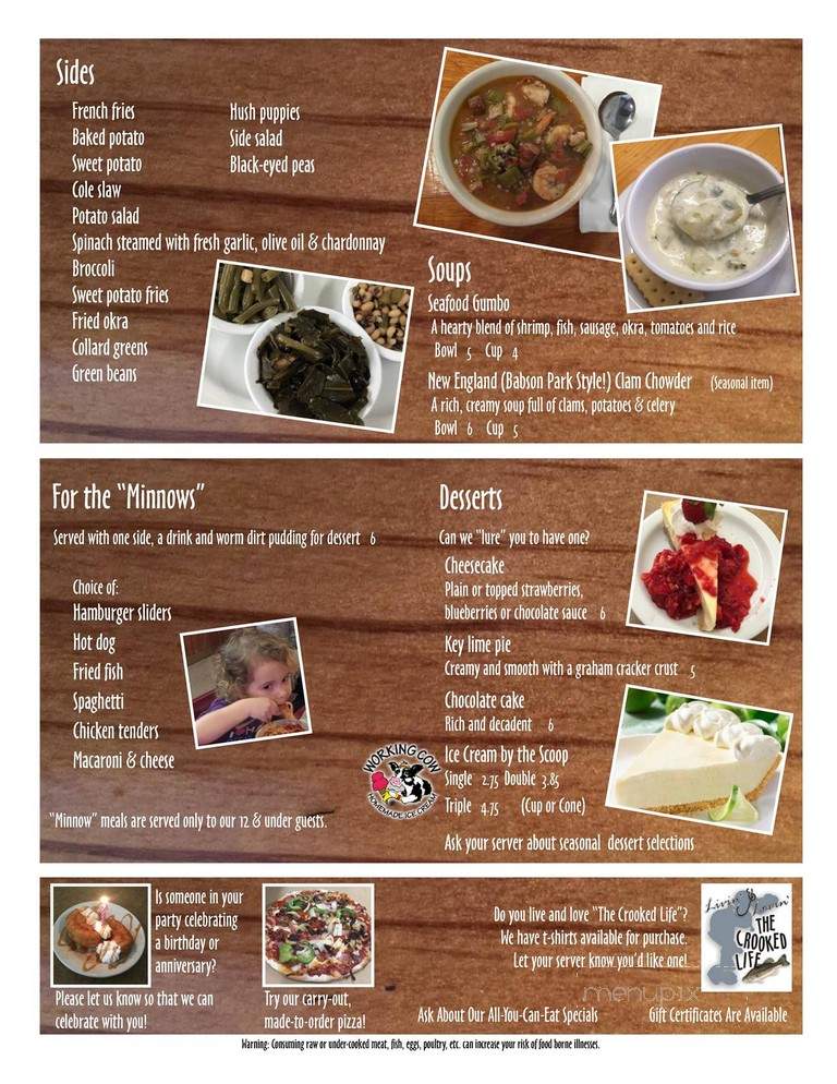 The Crooked Bass Grill & Tavern - Babson Park, FL menu_pic