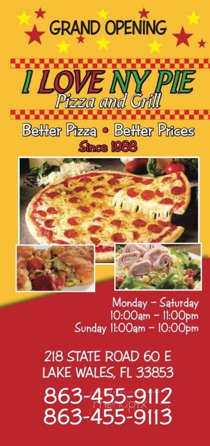 I Love NY Pie - Lake Wales, FL menu_pic