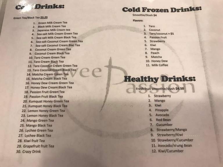 Sweet Passion - Oklahoma City, OK menu_pic