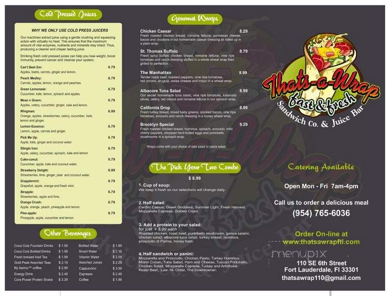 Thats a Wrap Sandwich - Boca Raton, FL menu_pic