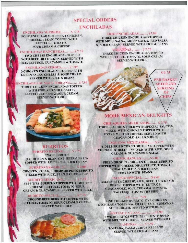 Pollo Loco - Radford, VA menu_pic