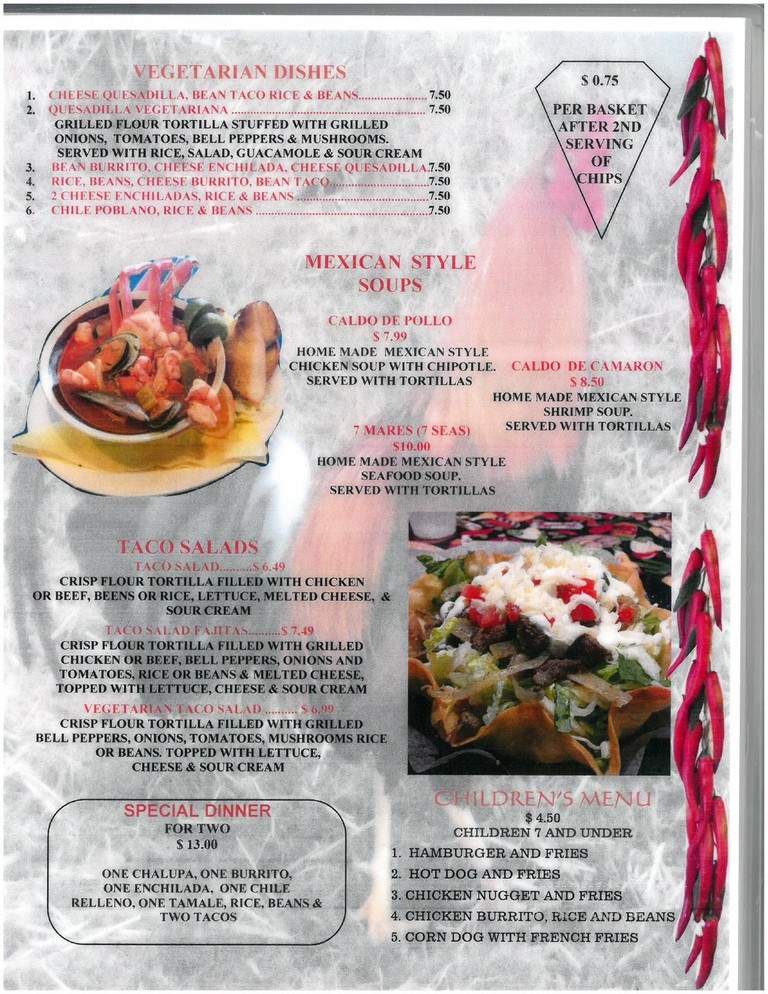 Pollo Loco - Radford, VA menu_pic