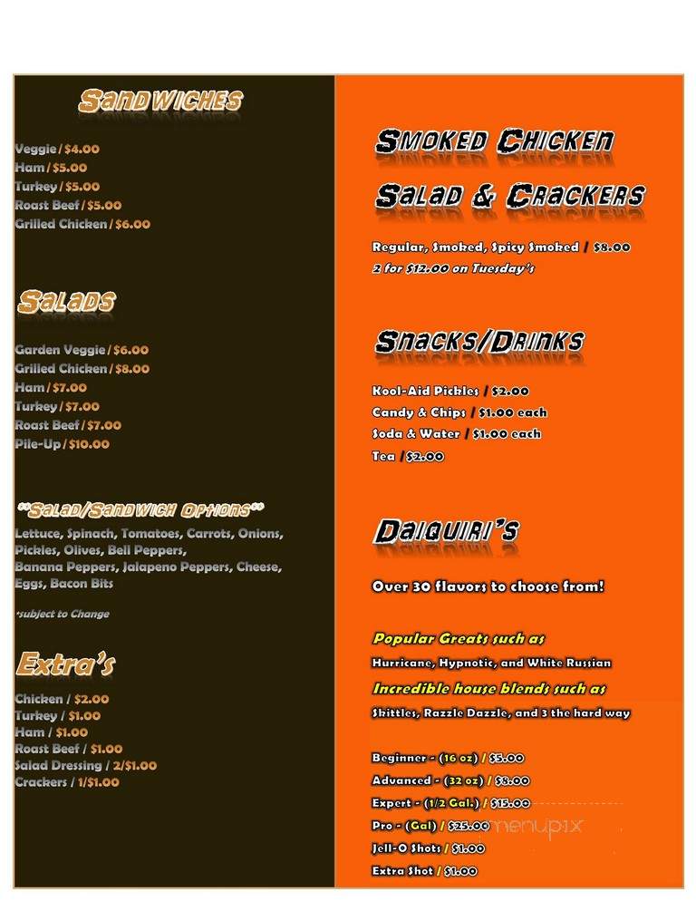 The Daiquiri Factory and Cafe - Desoto, TX menu_pic