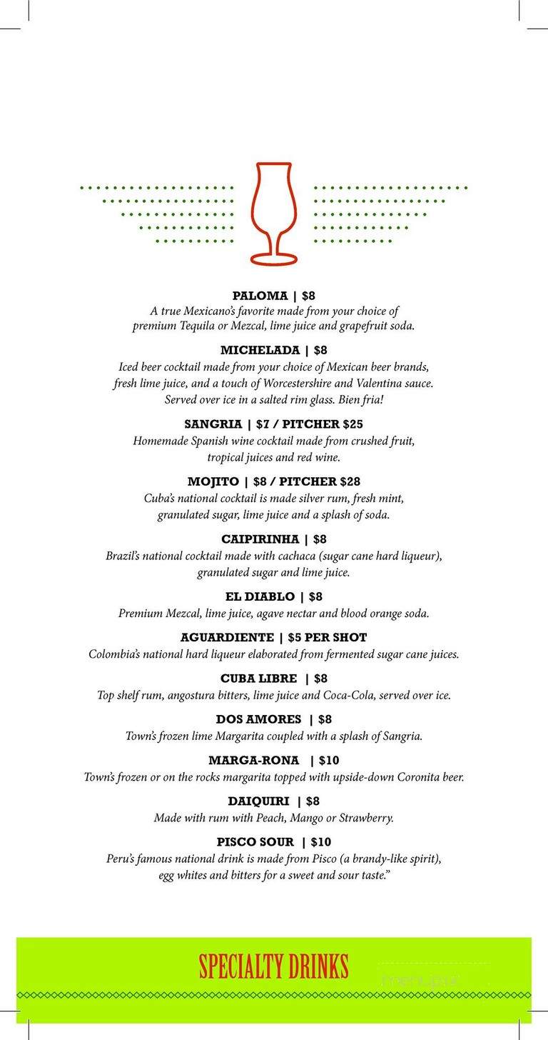 Tequila's Town - Savannah, GA menu_pic