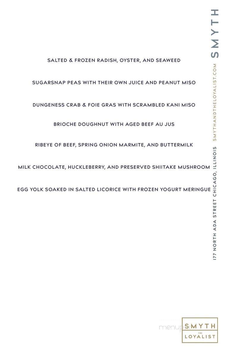 Smyth - Chicago, IL menu_pic