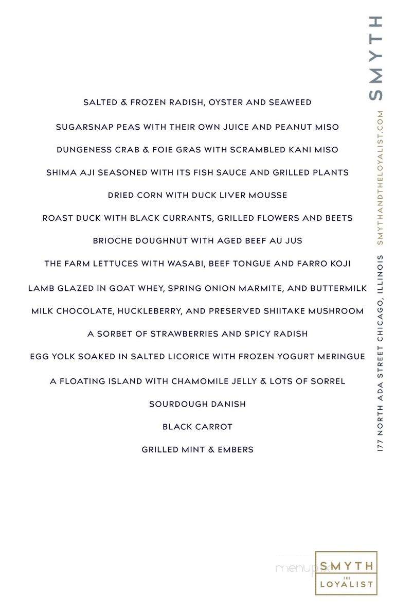 Smyth - Chicago, IL menu_pic