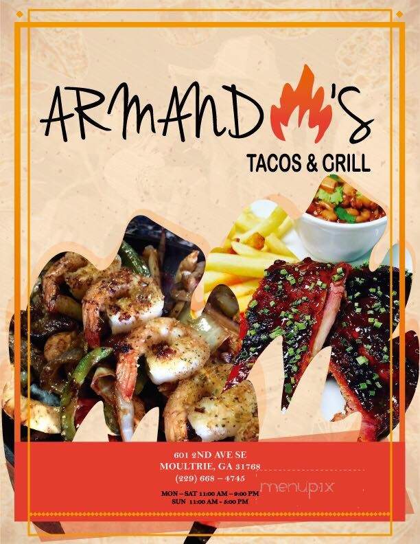 Armando's Tacos & Grill - Moultrie, GA menu_pic