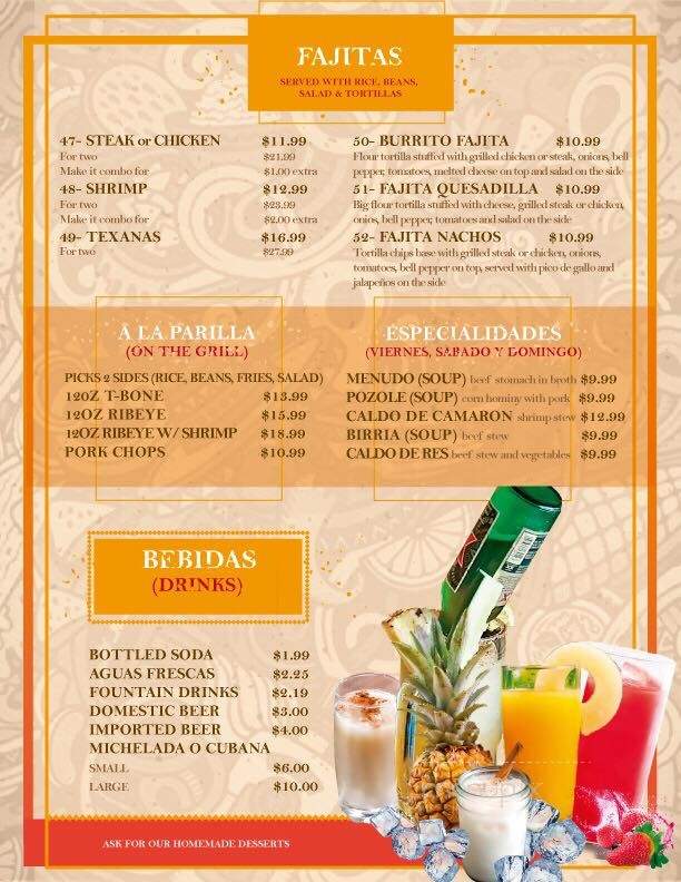 Armando's Tacos & Grill - Moultrie, GA menu_pic