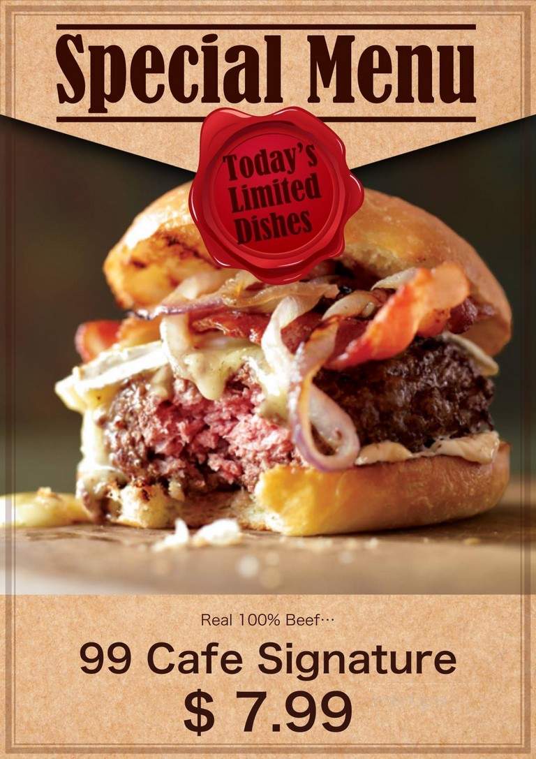 99 Cafe - Federal Way, WA menu_pic
