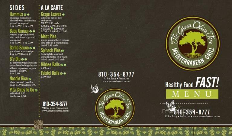 The Green Olive Tree - Fenton, MI menu_pic