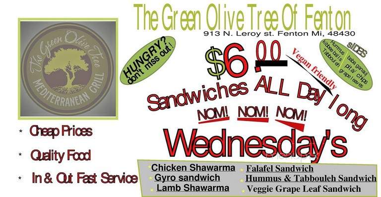 The Green Olive Tree - Fenton, MI menu_pic