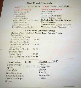 Saritas Cuchifritos - Clermont, FL menu_pic