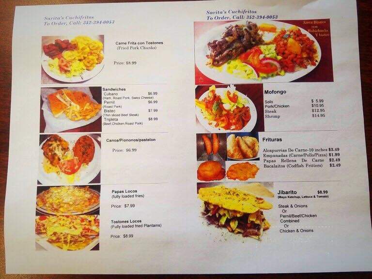 Saritas Cuchifritos - Clermont, FL menu_pic