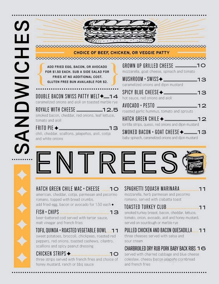 Liquid Sunshine Taproom - La Vista, NE menu_pic